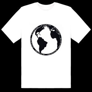 White Be You Be Free Global t-shirt w/ black globe